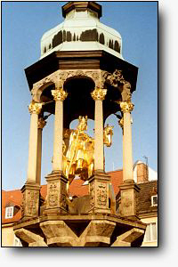 Die Kopie des Magdeburger Reiters auf dem Alten Markt